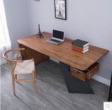 书桌桌类住宅家具美式乡村复古铁艺餐桌实木做旧铁木工作桌会议桌