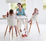 ins可调节儿童餐椅宜家高脚宝宝高端榉木1到12岁婴童新品组合餐椅