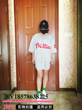 原宿古着MLB棒球服短袖大码t恤嘻哈女夏运动休闲衬衫中长款连衣裙