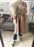 2016年春款女装韩国时尚中长款双排扣大码风衣淑女气质外套