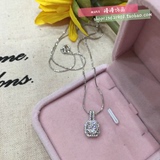 s925纯银项链女式 日韩国简约个性钻石水钻锁骨链 送女友生日礼物