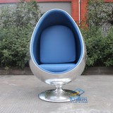 舒佩尔经典设计椭圆球椅ball chair休闲椅太空铝皮复古鸡蛋椅