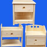 整装儿童床头柜松木实木单一个抽屉床边柜小柜子收纳柜储物柜子