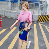 2016夏季韩版新款T恤ol包臀中长款半身裙两件套休闲A字裙套装女潮