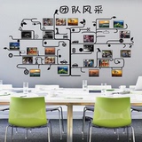 公司办公室 文化墙装饰 团队励志照片墙 相框墙贴画 团队风采