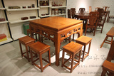 集美红木家具刺猬紫檀木八仙桌实木饭桌红木小方桌仿古餐桌四方桌