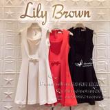 ParadiseKiss日本代购Lily Brown2月纯色修身连衣裙LWCO161061
