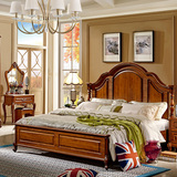 美式实木床1.8米橡木床欧式双人床1.5米高箱储物床卧室家具套装