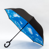 2016新款长柄雨伞汽车反向伞创意C型手柄折叠男女双层双人晴雨伞