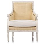 臻奢饰家高端定制北欧家具现代中式新古典多色布艺软包沙发椅单椅
