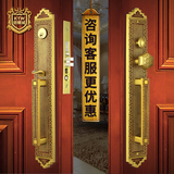 中式仿古纯铜别墅大门锁全铜双开对开实木门锁欧式复古入户大门锁