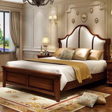 美式床欧式床新婚全实木双人大床主卧室家具简约现代田园乡村风格