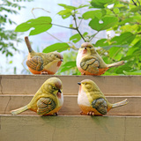 大号仿真树脂小鸟摆件阳台装饰品户外摆设假鸟道具花园林动物包邮
