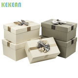 柯柯安高档礼品盒长方形大号个性仿古白加高礼盒生日礼物包装盒子