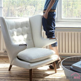 个性卧室现代简约设计师单人北欧沙发小户型书房沙发椅泰迪熊椅