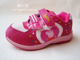 女童运动鞋儿童跑步鞋幼儿白雪公主迪士尼可爱猪卡通休闲鞋粉红色