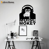 班克斯 猴子音乐 个性创意涂鸦墙贴贴纸壁画壁纸卧室家居装饰艺术