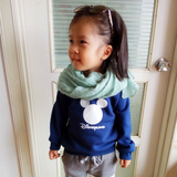 小童春秋6个月宝宝1-2-3岁男童女童米奇套头春季韩版儿童加绒卫衣