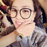 韩国近视眼镜框女韩版潮 超轻大脸复古圆框镜架防辐射个性眼睛框