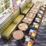 咖啡厅沙发 奶茶甜品店 茶餐厅西餐厅卡座沙发 餐桌椅组合定制