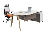 实木脚办公桌|现代老板桌经理桌|简约时尚个性化板式办公桌