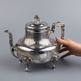 西洋古董 银壶 收藏 法国 950 纯银 镀金 海外回流 茶壶 水壶