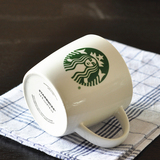 星巴克2015正品经典女神Logo黑标绿标马克杯 咖啡杯 创意陶瓷杯子