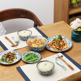 米立风物 釉下彩陶瓷餐具套装 家用碗盘 双人餐具套组 高档陶瓷