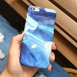 清新简约 航海水彩艺术油画iPhone6 plus手机壳苹果6s磨砂保护套
