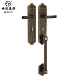 世连泰好铜锁 全铜中式大门锁 复古别墅双开门对开门木门锁LC6000