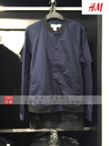 HM H&M男装专柜正品代购  深蓝色薄夹克外套0385935001 原价299元