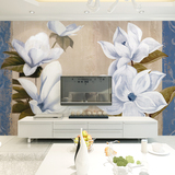 手绘花卉油画墙纸 3D立体电视背景墙壁纸 客厅卧室背景大型壁画