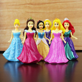 迪士尼白雪公主美人鱼灰姑娘手办玩具公仔摆件玩偶娃娃蛋糕装饰