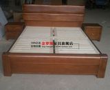 实木床双人床1.8米 榆木床 厚重款 全实木床 高箱床榆木家具婚床