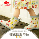2016年韩国橡胶防滑儿童卡通雨鞋中筒宝宝透气舒适男女童雨鞋雨靴