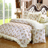 床裙式四件套田园床罩床盖1.5/1.8米/2.0m双人床婚庆用品特价包邮