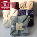 高端法兰绒毛毯冬季加厚双层单人双人 羊羔绒毯子盖毯床单沙发毯