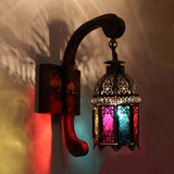 欧式复古实木地中海摩洛哥酒吧马灯壁灯仿古个性创意过道灯茶馆灯