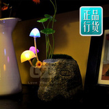 正品LED光控感应灯炫彩蘑菇小夜灯 节能灯床头起夜灯创意生日礼物