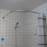 爱思达卫浴浴帘杆弧形 l型卫生间不锈钢淋浴房浴室转角L形80*110