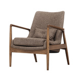 日式客厅简约沙发椅北欧设计师椅子实木单人布艺休闲椅咖啡椅宜家