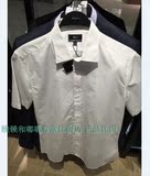 香港G2000专柜代购16年款男装修身短袖衬衣白暗纹63145697有小票