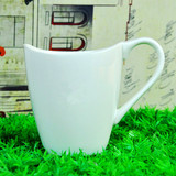 韩国简约水杯创意陶瓷杯月牙杯情侣杯子骨瓷马克杯奶茶咖啡杯