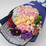鲜花绣球玫瑰花束北京同城速递朋友生日表白爱情精品送花上门