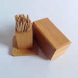 楠竹牙签筒 竹制方形 创意牙签盒 牙签罐 便捷牙签筒 餐桌必备