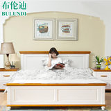 地中海乡村风格实木床1.8米双人床 主卧家具一米八大床高箱储物床