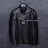 专柜正品代购 男士商务休闲黑色夹克款羊皮皮衣 原价6800