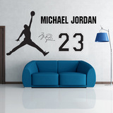 创意个性装饰墙贴篮球运动人物乔丹男孩卧室客厅装饰布置黑色贴纸