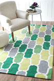 赏饰家 手工定制涤纶地毯地垫 欧式时尚客厅卧室三色拼接地毯