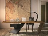 LOFT美式实木铁艺餐桌全实木设计书桌办公桌工作桌会议桌长电脑桌